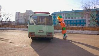 Сосиска не успела на автобус - смотреть видео (0:29)