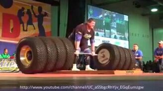 Подъём штанги в 524 кг - смотреть видео (1:08)