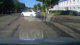 Лось на перекрёстке - смотреть видео (0:17)