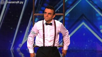 Цирковой трюкач в стиле Чаплина - смотреть видео (1:30)