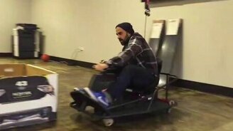 Мастерский дрифт на тележке - смотреть видео (1:34)