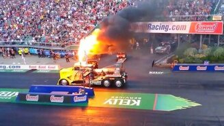 Грузовик плавит асфальт - смотреть видео (2:20)