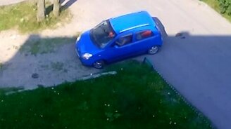 Бабушка не справилась с управлением - смотреть видео (1:35)