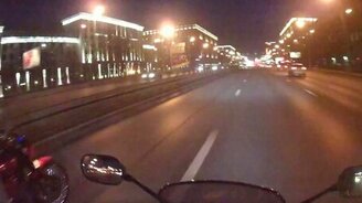 Мотоцикл с огненным колесом - смотреть видео (1:31)