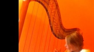 Женская игра на арфе - смотреть видео (1:43)