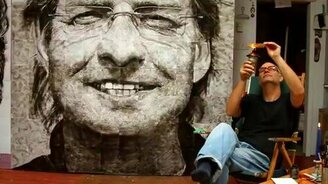 Рисование копотью - смотреть видео (3:00)