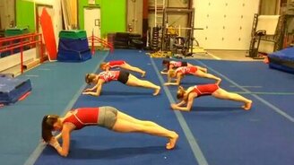 Как гимнастки мышцы кора укрепляют - смотреть видео (4:30)