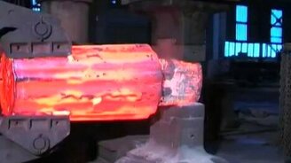 Ковка валков для прокатного станка - смотреть видео (5:18)