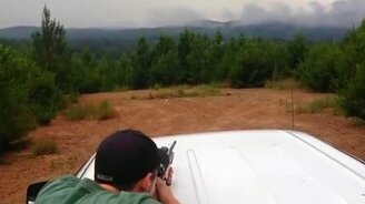 Прострелил крышу - смотреть видео (0:52)