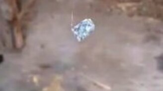 Как паук камешком натянул паутину - смотреть видео (0:43)