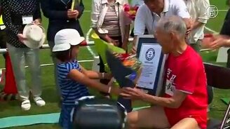 105-летний спортсмен - смотреть видео (1:36)