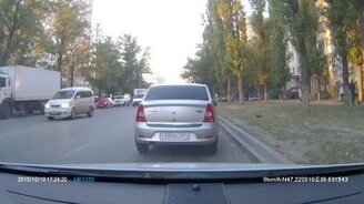 Голубь спровоцировал аварию - смотреть видео (1:02)