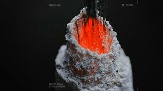 Макросъёмка горящей аромапалочки - смотреть видео (3:32)