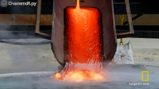Раскалённая лава против холодной воды - смотреть видео (1:39)