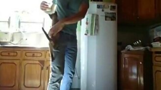 Котёнок умело пьёт из бутылочки - смотреть видео (1:22)