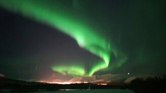 Северное сияние над Кировском - смотреть видео (1:27)