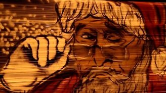 Новогоднее граффити на плёнке - смотреть видео (2:36)