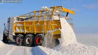 Современные машины для уборки большого снега - смотреть видео (5:28)
