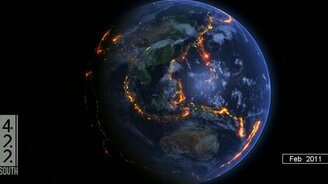 Землетрясения за последние 15 лет - смотреть видео (1:00)