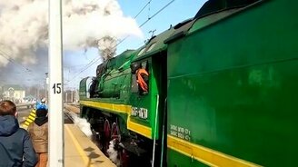 Отбытие паровоза - смотреть видео (1:03)