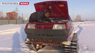 Танк-самоделка Т-21099 - смотреть видео (1:39)