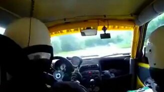 Поломка руля во время гонки - смотреть видео (1:19)