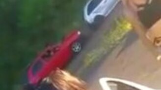 Спровоцировала аварию - смотреть видео (0:19)