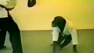 Шимпанзе-каратистка - смотреть видео (0:25)