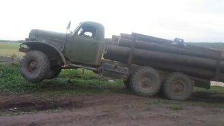 Грузовик ЗИЛ-157 на дыбах - смотреть видео (4:00)