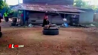 Тренировка бойцовского петуха - смотреть видео (0:42)