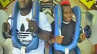 Противоречивые эмоции на аттракционе - смотреть видео (1:40)