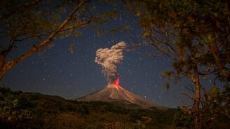 Наглядное извержение вулкана - смотреть видео (0:59)