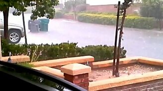 Занятная гонка мусорных контейнеров - смотреть видео (0:28)