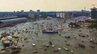 Жизнь порта в Амстердаме - смотреть видео (0:31)