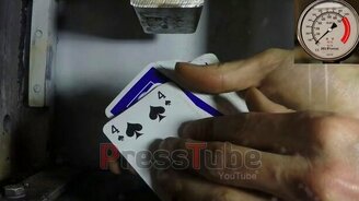 Колода карт против пресса - смотреть видео (1:52)