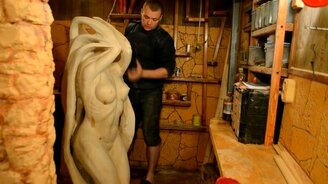 Профиль индейца из дерева - смотреть видео (5:04)