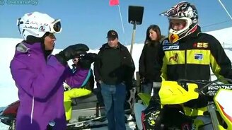 Кто быстрее - лыжник или байкер - смотреть видео (2:54)