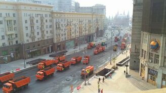 Самая масштабная кладка асфальта - смотреть видео (0:25)