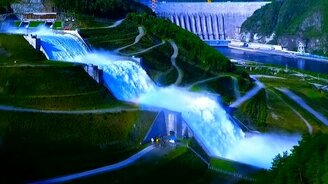 Водосброс на Саяно-Шушенской ГЭС - смотреть видео (2:20)