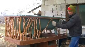 Диван из старой ванны - смотреть видео (1:36)