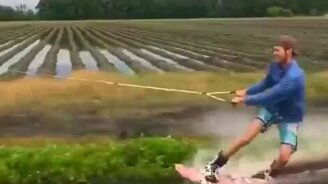 На доске по водному каналу - смотреть видео (0:49)