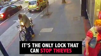 Самая надёжная противоугонка для велика - смотреть видео (0:47)