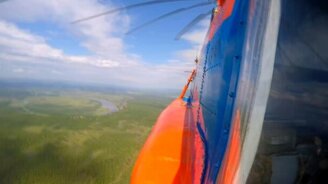 Виды с борта вертолёта - смотреть видео (3:32)