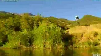 С велосипеда и в речку - смотреть видео (4:21)