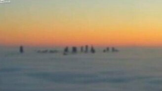 Город в густом тумане - смотреть видео (0:50)