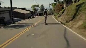 Экстрим на скейте с горы - смотреть видео (1:38)