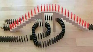 Разрушение последовательностей из домино - смотреть видео (3:53)