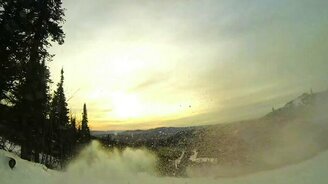 Спуск на сноуборде с высокой горы - смотреть видео (4:39)