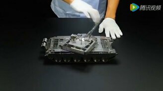 Точная модель танка на станке с ЧПУ - смотреть видео (5:33)