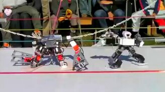 Противостояние роботов на ринге - смотреть видео (7:23)